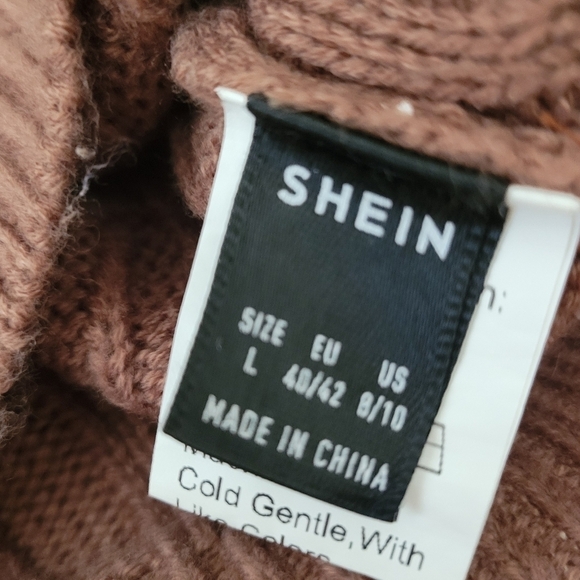 SheIn Cropped Sweater Vest Brown L - Picture 3 of 5